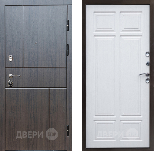 Входная металлическая Дверь Престиж Горизонт Венге Премиум Лиственница белая в Павловском Посаде