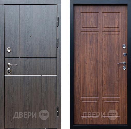 Входная металлическая Дверь Престиж Горизонт Венге Премиум Орех темный в Павловском Посаде