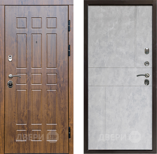 Входная металлическая Дверь Престиж Стандарт Горизонт Бетон светлый в Павловском Посаде