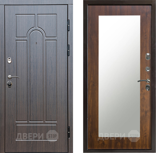 Входная металлическая Дверь Престиж Арка Зеркло Пастораль Дуб в Павловском Посаде