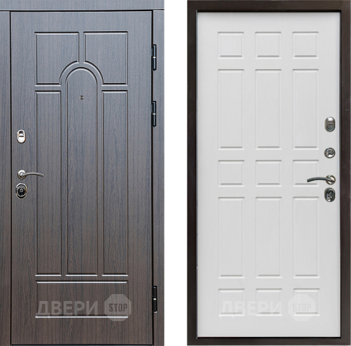 Входная металлическая Дверь Престиж Арка Спарта Белое дерево в Павловском Посаде