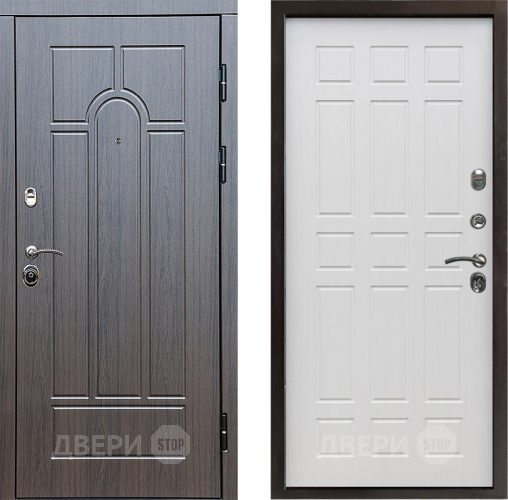 Входная металлическая Дверь Престиж Арка Спарта Лиственница белая в Павловском Посаде