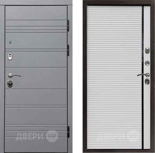 Входная металлическая Дверь Престиж Линия Грэй Porte Белый в Павловском Посаде