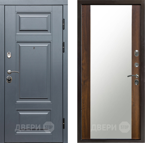 Входная металлическая Дверь Престиж Премиум Зеркало Дуб в Павловском Посаде