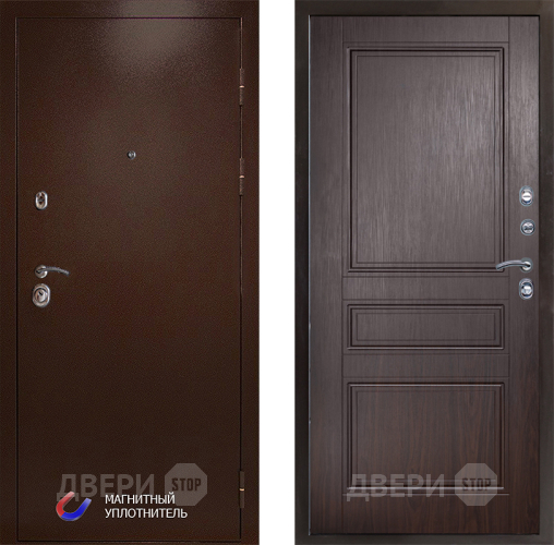 Входная металлическая Дверь Престиж Медь Классика Венге в Павловском Посаде