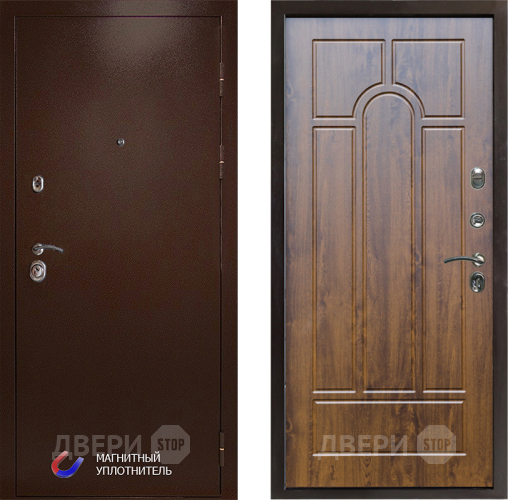 Входная металлическая Дверь Престиж Медь Арка Дуб в Павловском Посаде