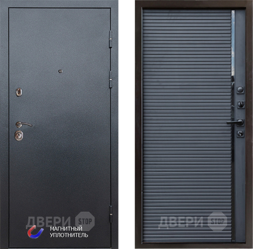 Входная металлическая Дверь Престиж Графит Porte Черный кварц в Павловском Посаде