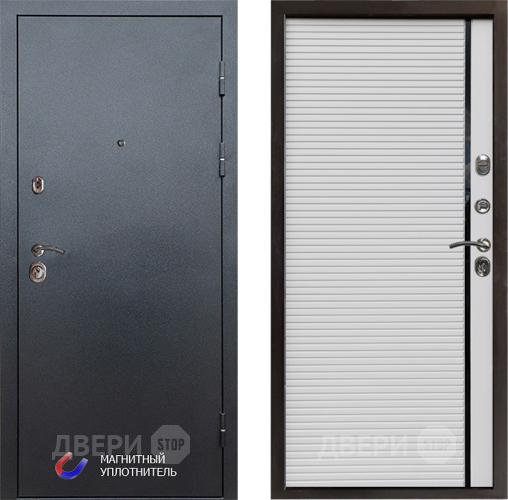 Входная металлическая Дверь Престиж Графит Porte Белый в Павловском Посаде