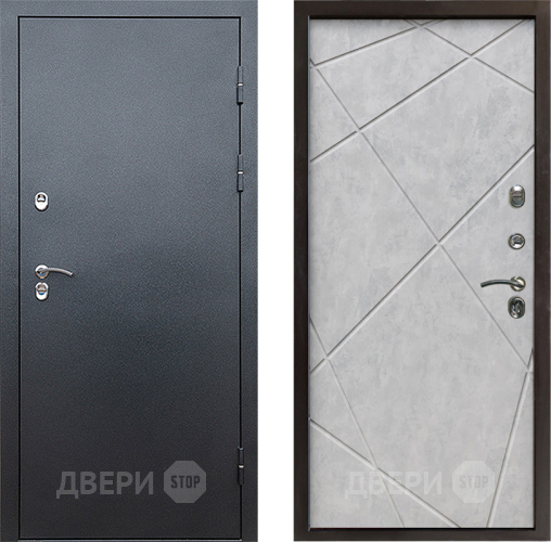 Входная металлическая Дверь Престиж TERMO с терморазрывом Снегирь Серебро Лучи Бетон светлый в Павловском Посаде