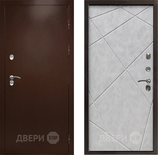 Входная металлическая Дверь Престиж TERMO с терморазрывом Снегирь Медь Лучи Бетон светлый в Павловском Посаде