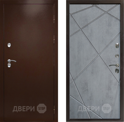 Входная металлическая Дверь Престиж TERMO с терморазрывом Снегирь Медь Лучи Бетон темный в Павловском Посаде