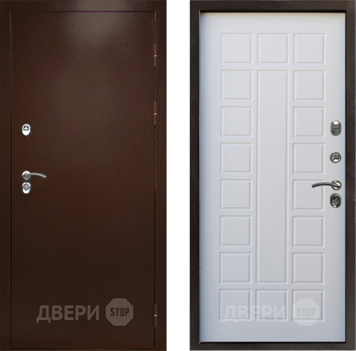 Входная металлическая Дверь Престиж TERMO с терморазрывом Снегирь Медь Престиж Белое дерево в Павловском Посаде