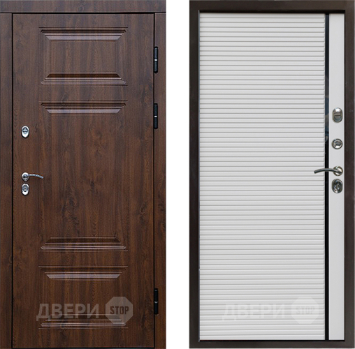 Входная металлическая Дверь Престиж TERMO с терморазрывом Премиум Орех Porte Белый в Павловском Посаде