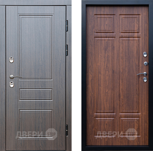 Входная металлическая Дверь Престиж TERMO с терморазрывом Классика Премиум Орех темный в Павловском Посаде