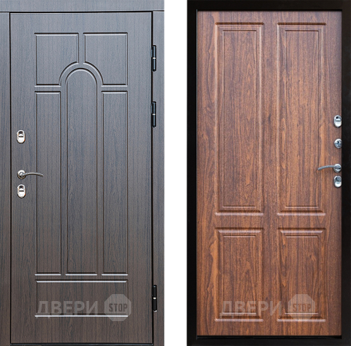 Входная металлическая Дверь Престиж TERMO с терморазрывом Арка Премиум Орех светлый в Павловском Посаде