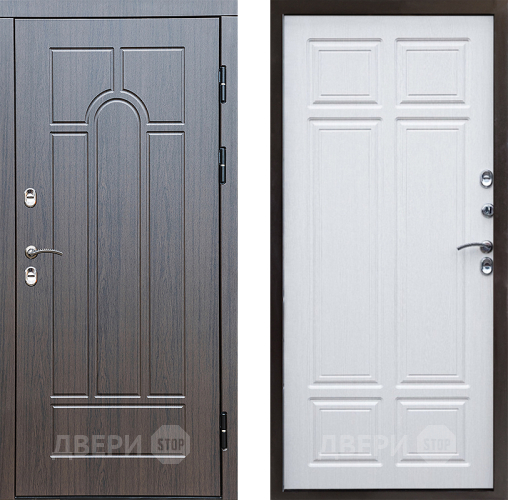 Входная металлическая Дверь Престиж TERMO с терморазрывом Арка Премиум Лиственница белая в Павловском Посаде