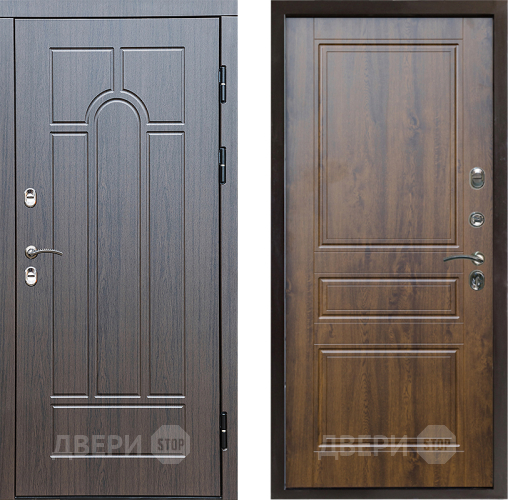 Входная металлическая Дверь Престиж TERMO с терморазрывом Арка Классика Дуб в Павловском Посаде