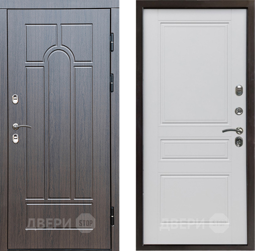 Входная металлическая Дверь Престиж TERMO с терморазрывом Арка Классика Белый матовый в Павловском Посаде