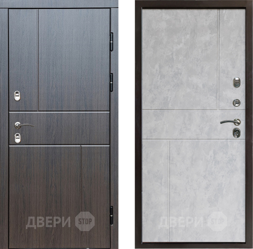 Входная металлическая Дверь Престиж TERMO с терморазрывом Горизонт Венге Горизонт Бетон светлый в Павловском Посаде