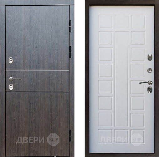 Входная металлическая Дверь Престиж TERMO с терморазрывом Горизонт Венге Престиж Белое дерево в Павловском Посаде