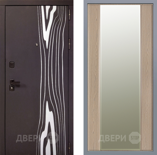 Дверь Заводские двери Леванте Зеркало Макси Беленый дуб в Павловском Посаде