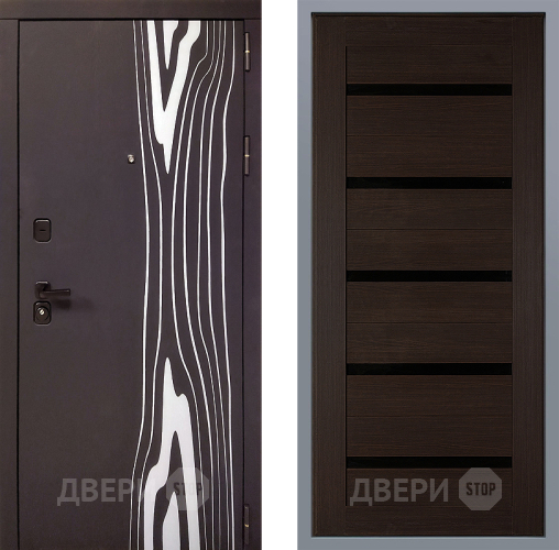 Дверь Заводские двери Леванте СБ-1 орех тисненый в Павловском Посаде