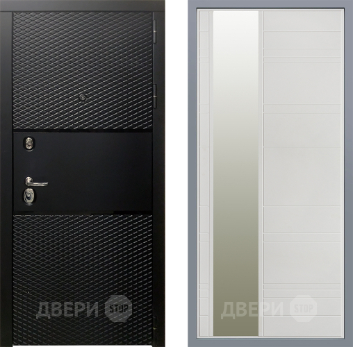 Дверь Заводские двери Тефлон Зеркало Лира Белый софт в Павловском Посаде