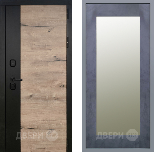 Дверь Заводские двери Ларте Зеркало Модерн Бетон темный в Павловском Посаде