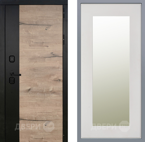 Дверь Заводские двери Ларте Зеркало Модерн Белый софт в Павловском Посаде