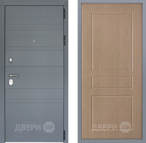 Дверь Заводские двери Лира Софт графит К-2 Беленый дуб в Павловском Посаде