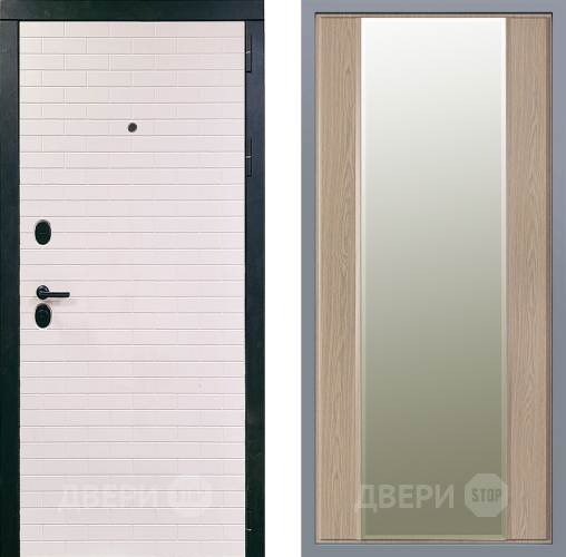 Дверь Заводские двери Сохо Зеркало Макси Беленый дуб в Павловском Посаде