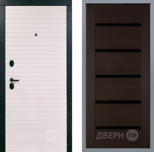 Дверь Заводские двери Сохо СБ-1 орех тисненый в Павловском Посаде