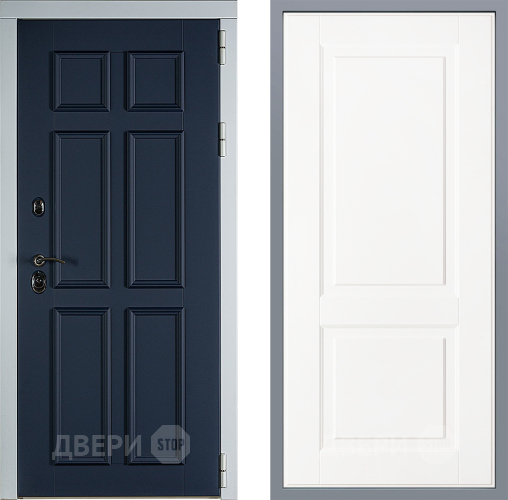 Дверь Заводские двери Стокгольм Доррен Белый софт в Павловском Посаде