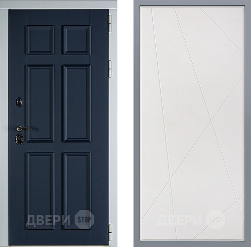 Дверь Заводские двери Стокгольм Флитта Белый софт в Павловском Посаде