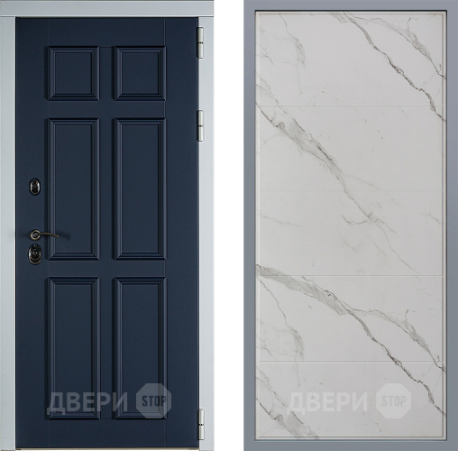 Дверь Заводские двери Стокгольм Тривия Мрамор белый в Павловском Посаде