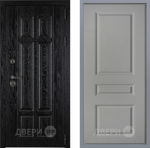 Дверь Заводские двери Мюнхен Стокгольм Грей софт в Павловском Посаде