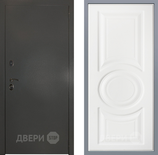 Дверь Заводские двери Эталон 3к антик серебро Неаполь Лофт белый в Павловском Посаде