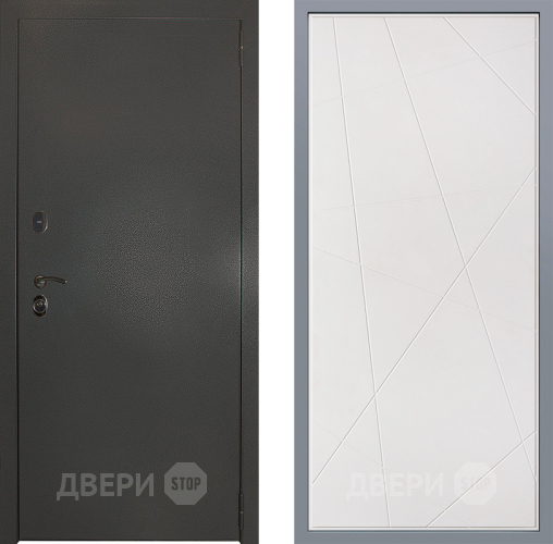Дверь Заводские двери Эталон 3к антик серебро Флитта Белый софт в Павловском Посаде