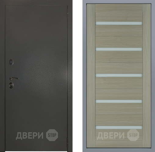 Дверь Заводские двери Эталон 3к антик серебро СБ-1 Капучино в Павловском Посаде