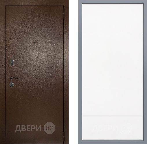Дверь Заводские двери Эталон 3к антик медь Тривия Белый софт в Павловском Посаде
