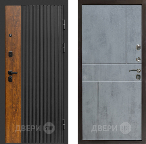 Входная металлическая Дверь Престиж Prestizh Горизонт Бетон темный в Павловском Посаде