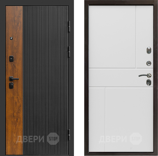 Входная металлическая Дверь Престиж Prestizh Горизонт Бетон белый в Павловском Посаде