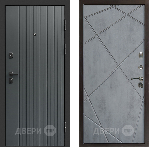 Входная металлическая Дверь Престиж Tvist Grey Лучи Бетон темный в Павловском Посаде