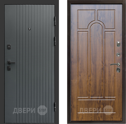 Входная металлическая Дверь Престиж Tvist Grey Арка Дуб в Павловском Посаде