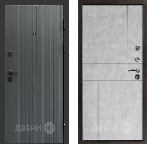 Входная металлическая Дверь Престиж Tvist Grey Горизонт Бетон светлый в Павловском Посаде