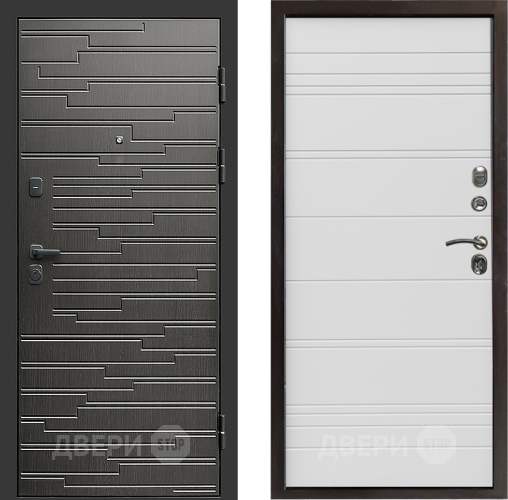 Входная металлическая Дверь Престиж Rivera Line Белый в Павловском Посаде