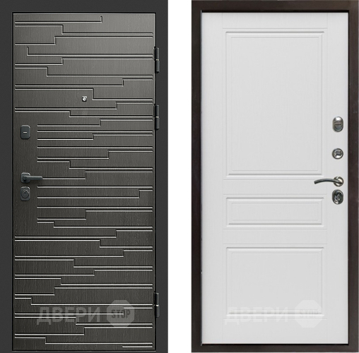 Входная металлическая Дверь Престиж Rivera Классика Лиственница белая в Павловском Посаде