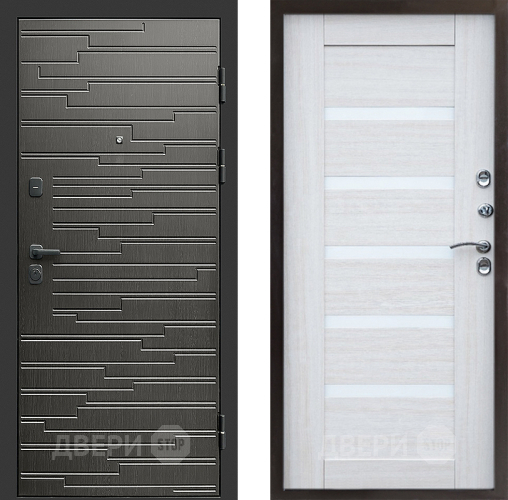 Входная металлическая Дверь Престиж Rivera Царга Лиственница белая в Павловском Посаде