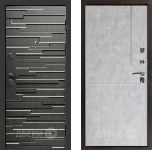 Входная металлическая Дверь Престиж Rivera Горизонт Бетон светлый в Павловском Посаде