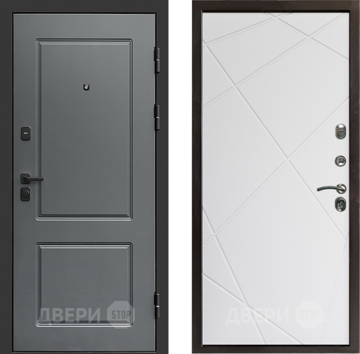 Входная металлическая Дверь Престиж Verona Лучи Бетон белый в Павловском Посаде